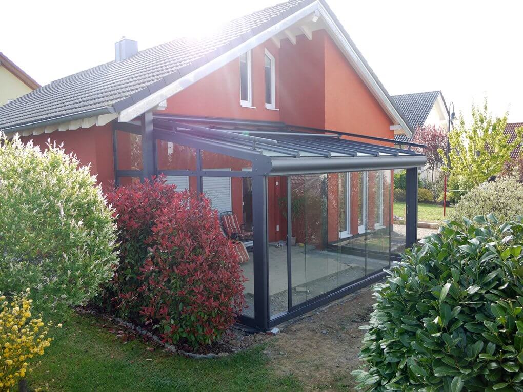 Bei der Abnahme vom Kaltwintergarten