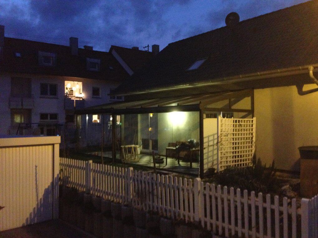 Kaltwintergarten in Bruchsal bei Nacht