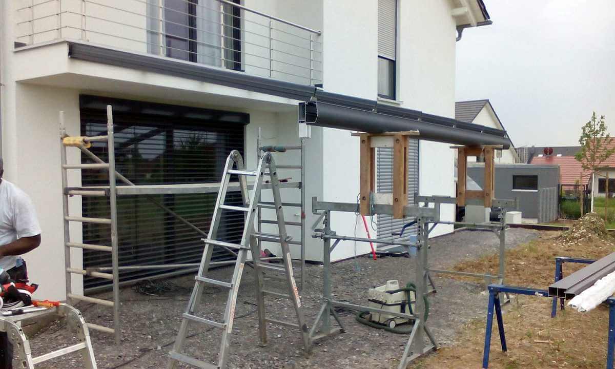 Montage Terrassendach