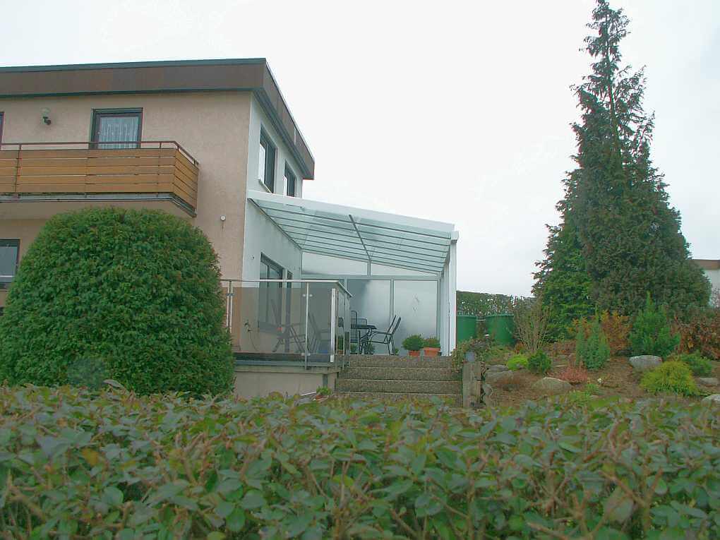 Terrassendach Vaihingen bei der Abnahme