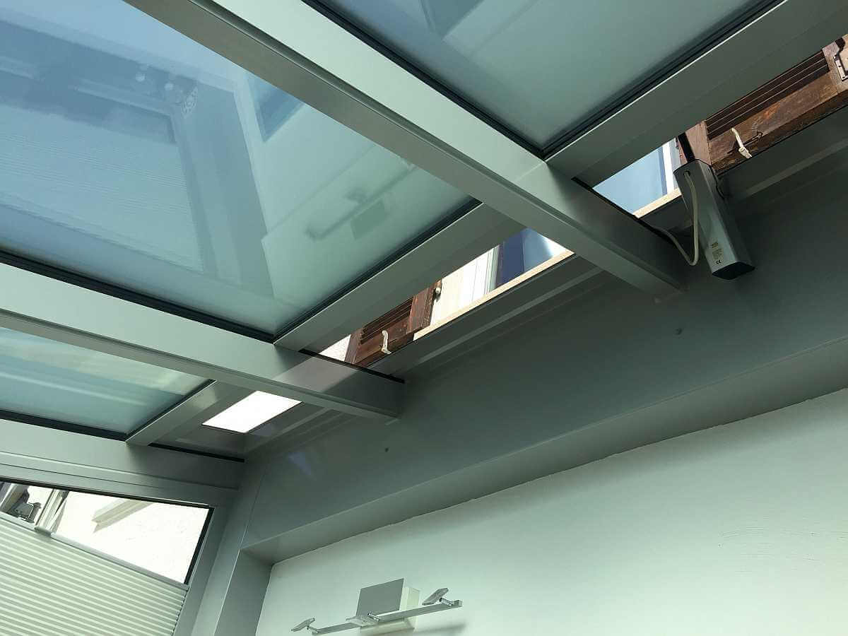 Detail - Dachentlüftung im Wintergarten