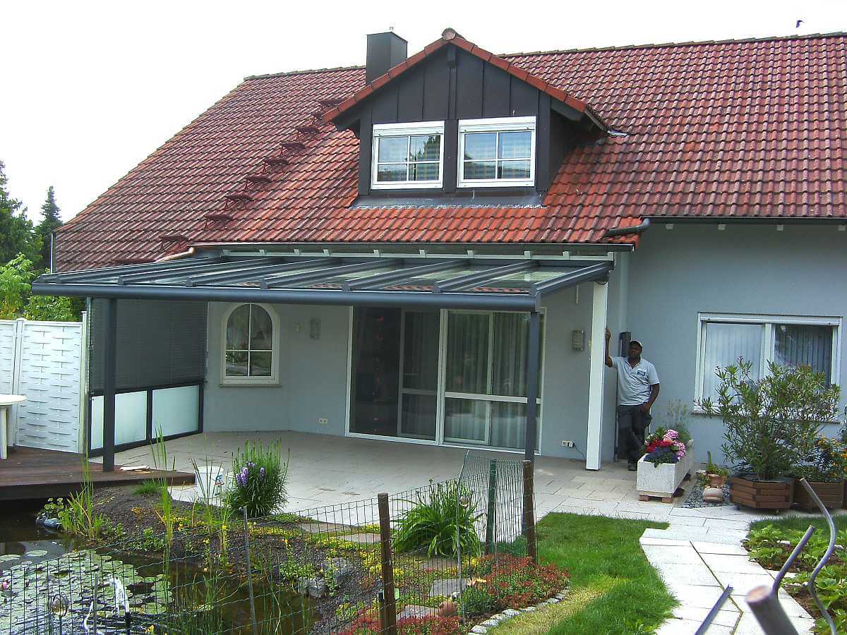 Montage des Glasdaches