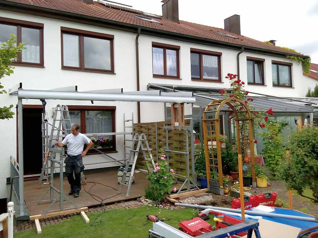 Montage am Terrassendach Oedheim