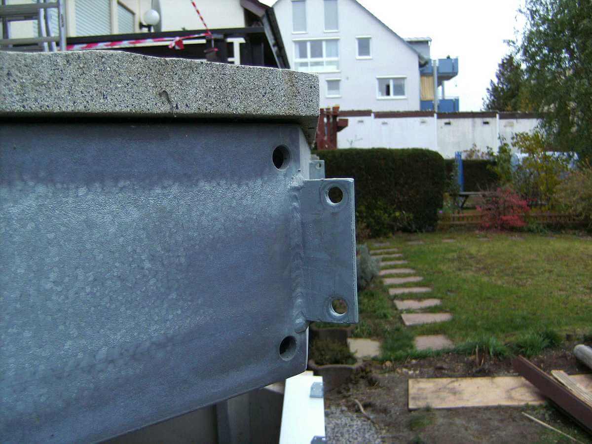 Stahlverstärkung am Balkon