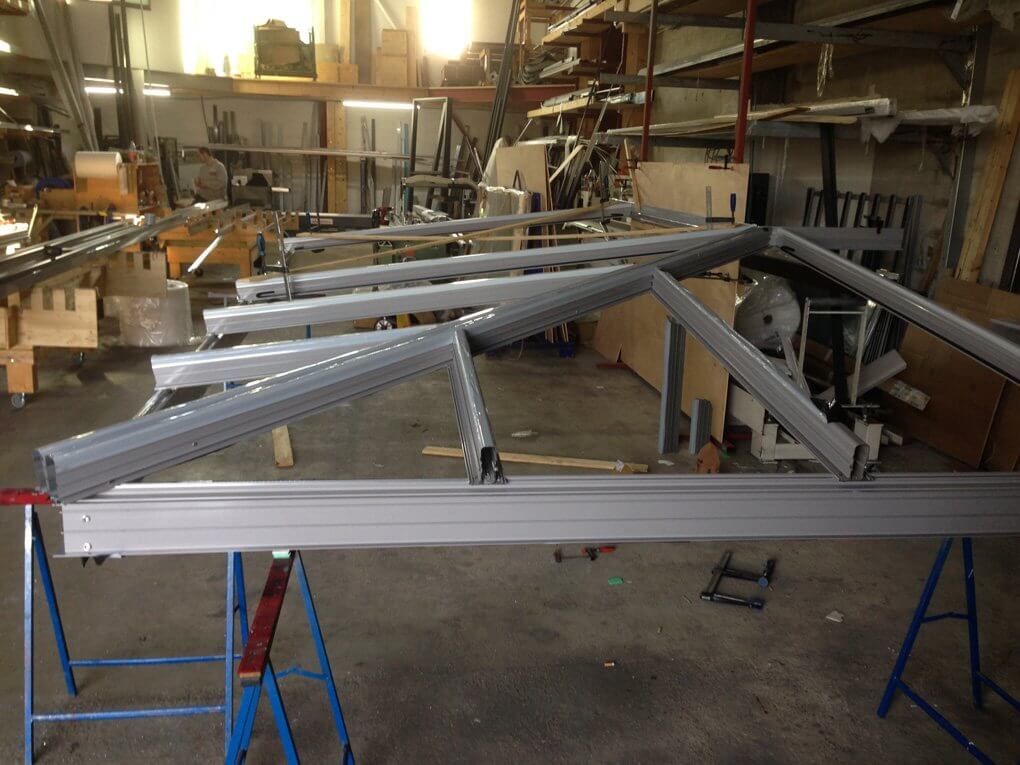 Probeaufbau um ein perfektes Ergebnis am Terrassendach zu erzielen 2