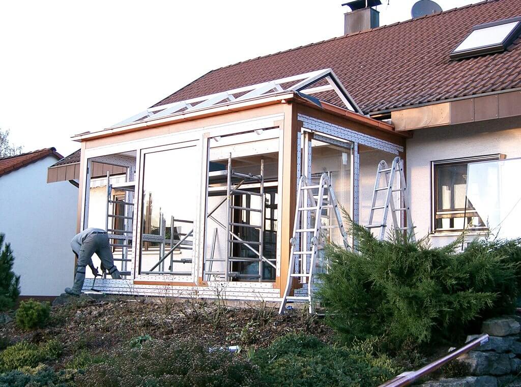 Dachmontage mit Rinne