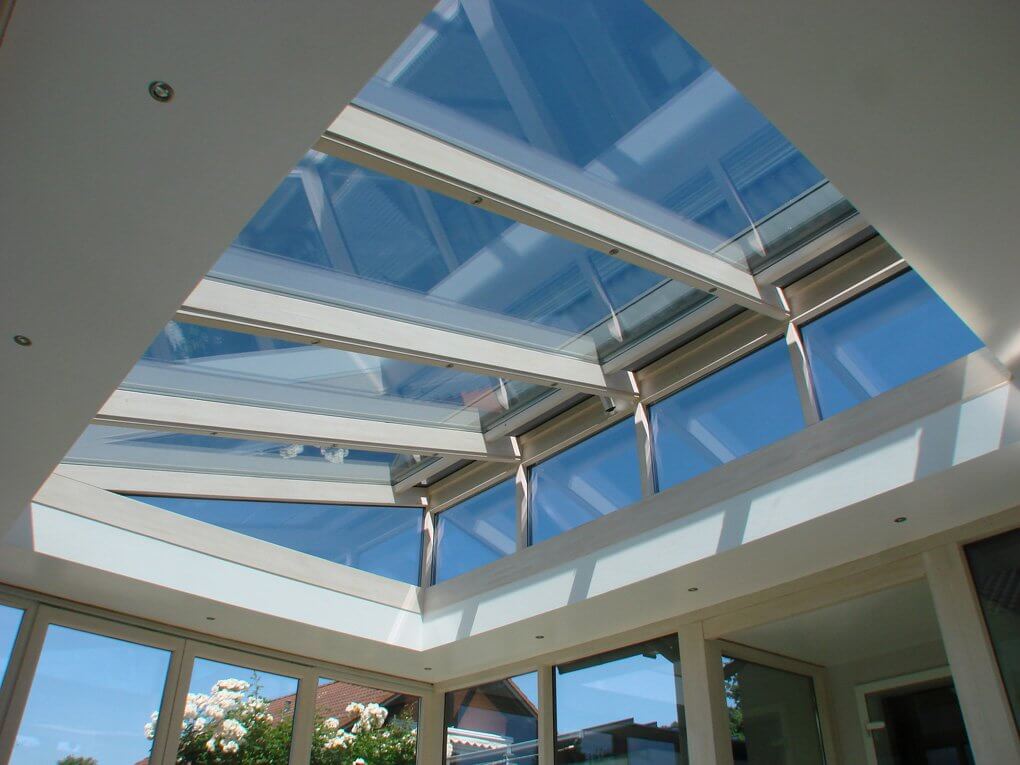 Dachansicht vom Flachdachwintergarten