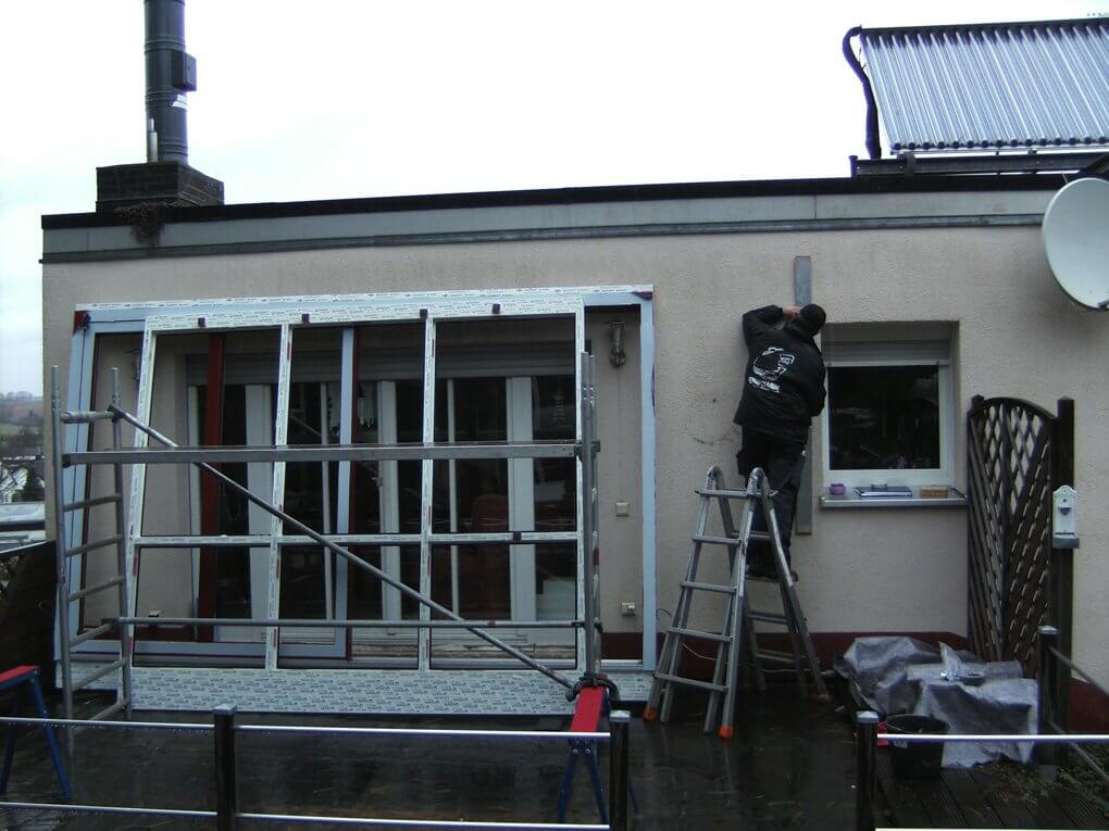 Montage der Hebe-Schiebeanlage