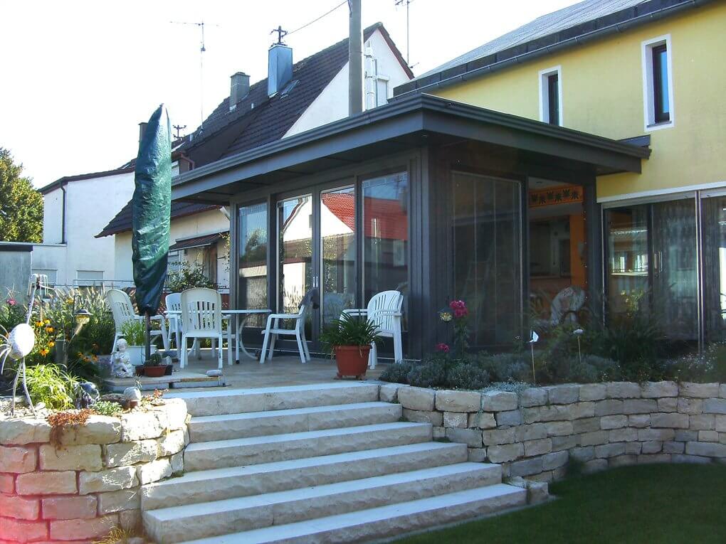 Flachdachwintergarten Ludwigsburg