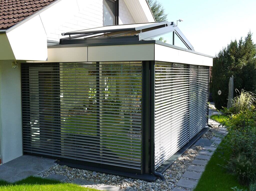 Seitenansicht Jalousien