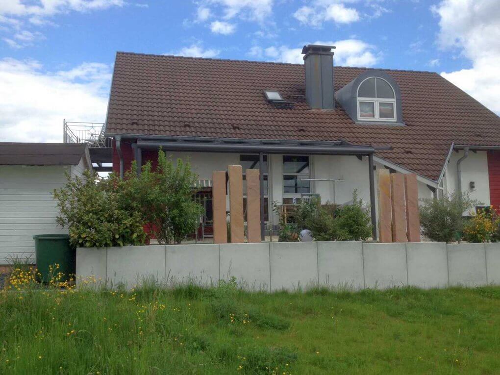 Montage des Glasdaches