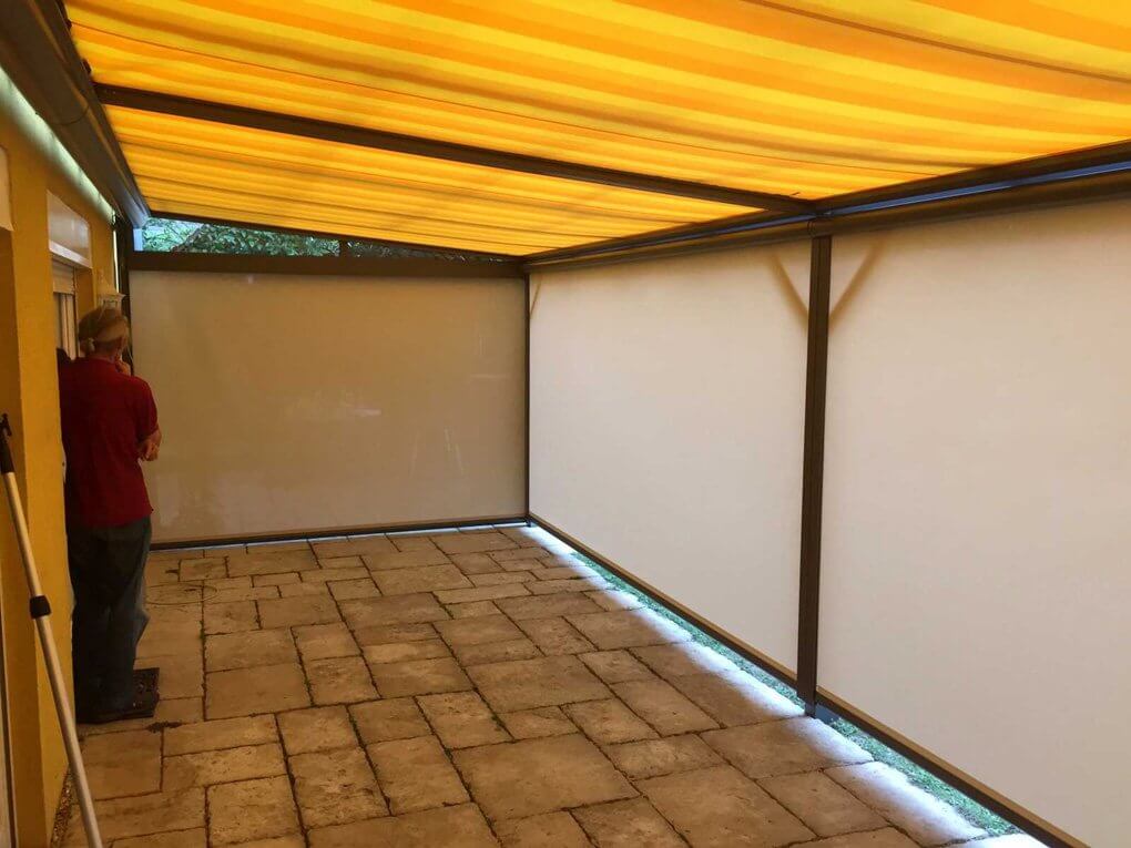 Ansicht der Senkrechtbschattung