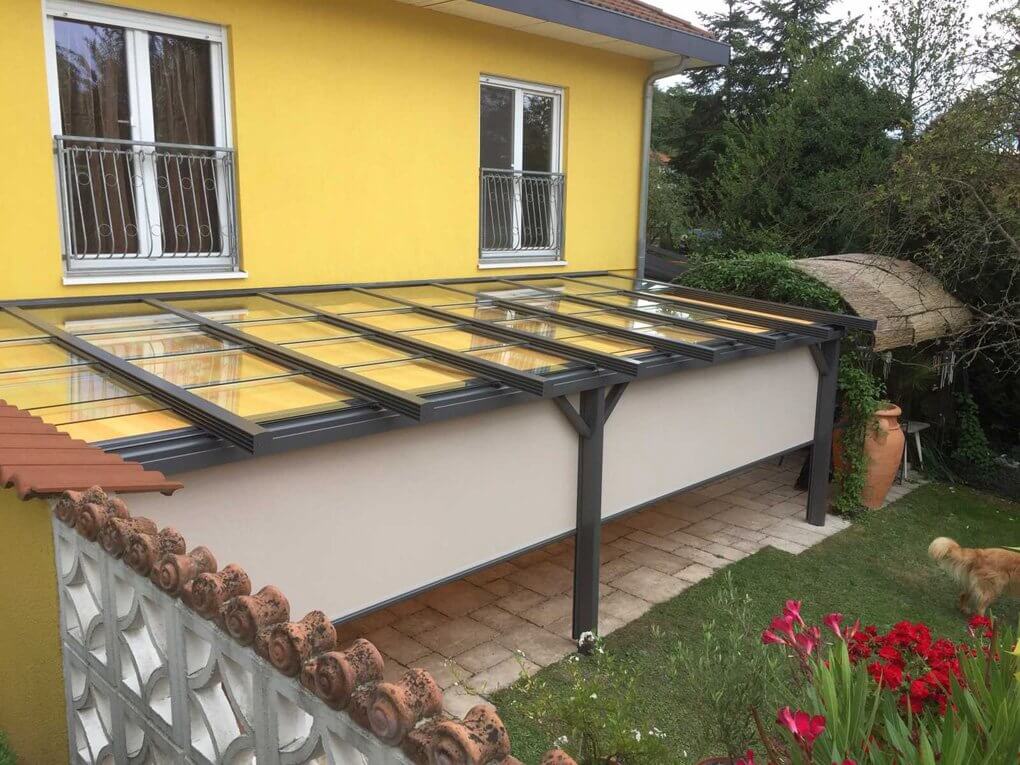 Ansicht der Senkrechtbschattung