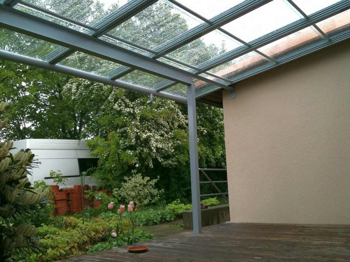 Innenansicht Terrassenschiebedach in Lauffen