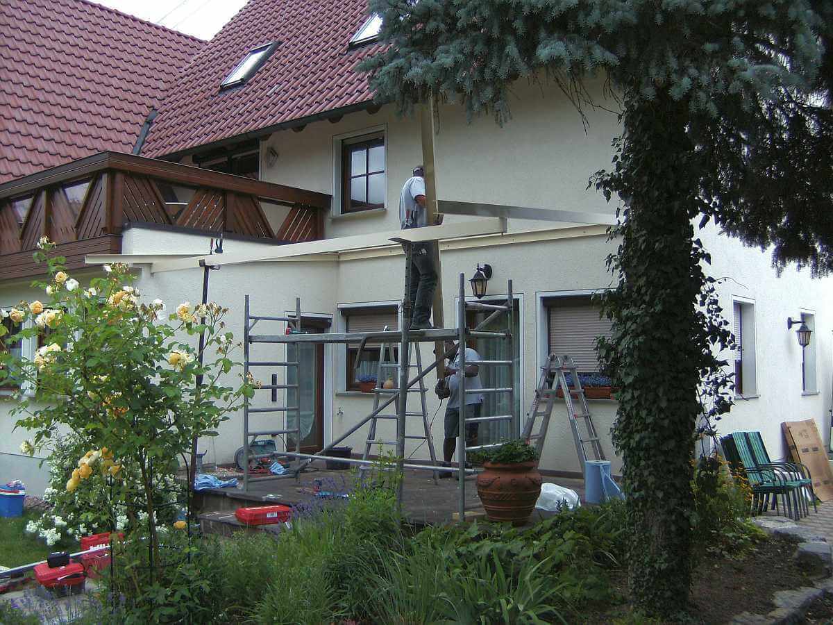 Montage des Schiebedaches