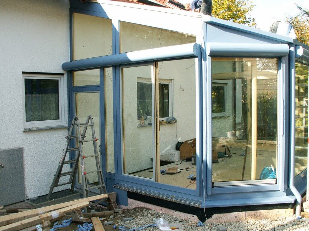 Montage der Dachkonstruktion