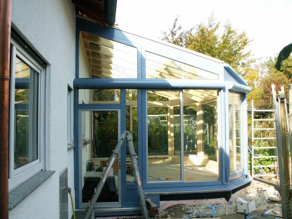 Montage der Dachkonstruktion