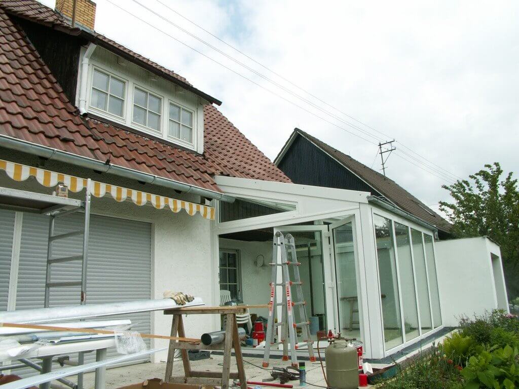 Beim einglasen der Konstruktion