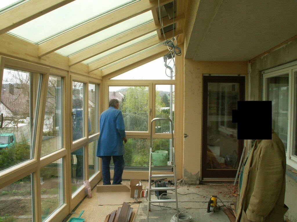 Wintergarten im Rohbau