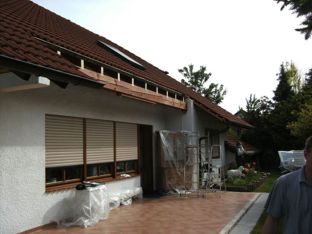 Beim Dachabschnitt in Maulbronn