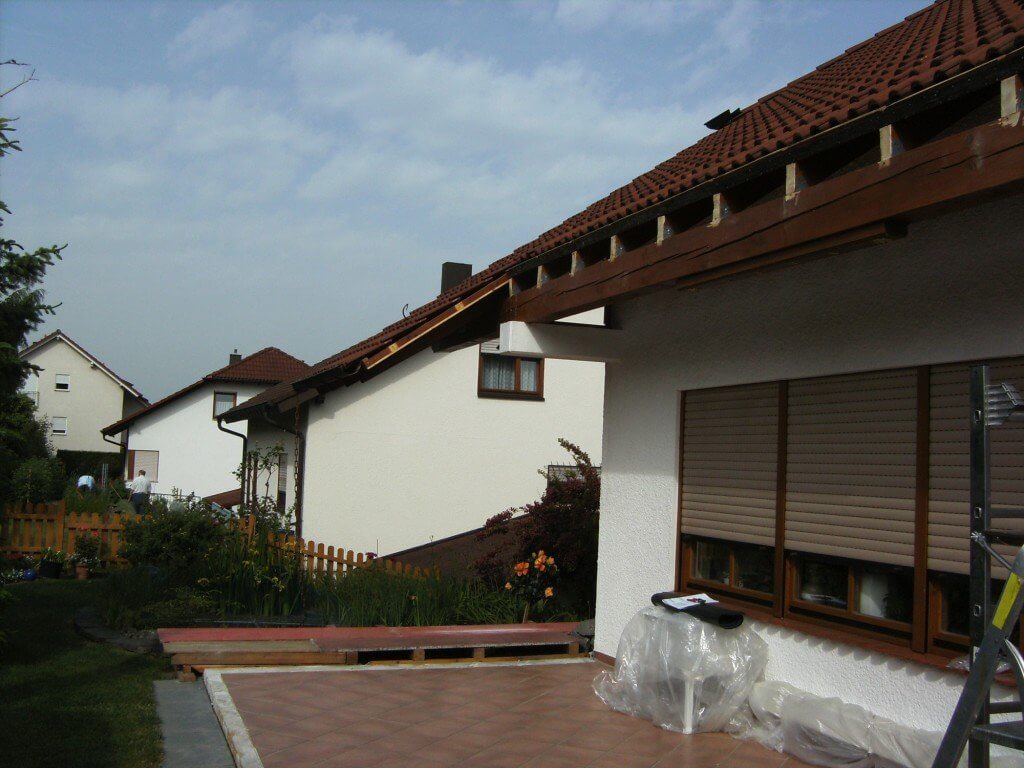 Beim Dachabschnitt in Maulbronn