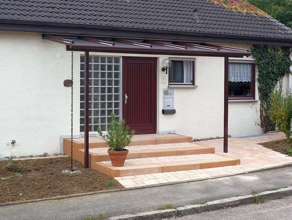 Terrassendach als Eingangsüberdachung in Heilbronn Biberach