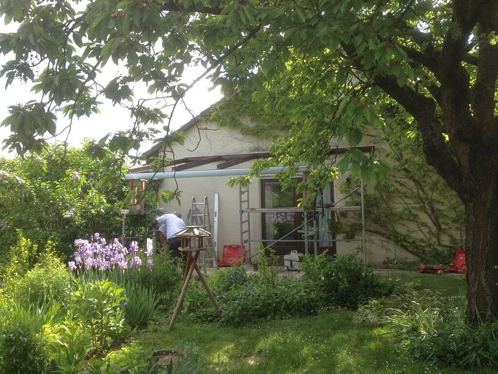 Montage der Aluminium Konstruktion