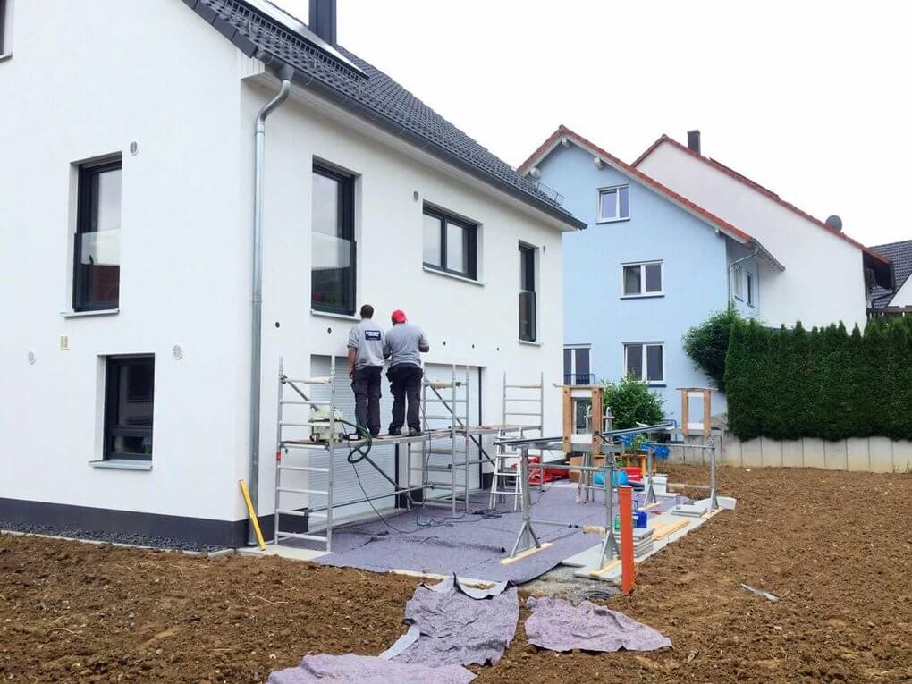 Montagebeginn in Bruchsal