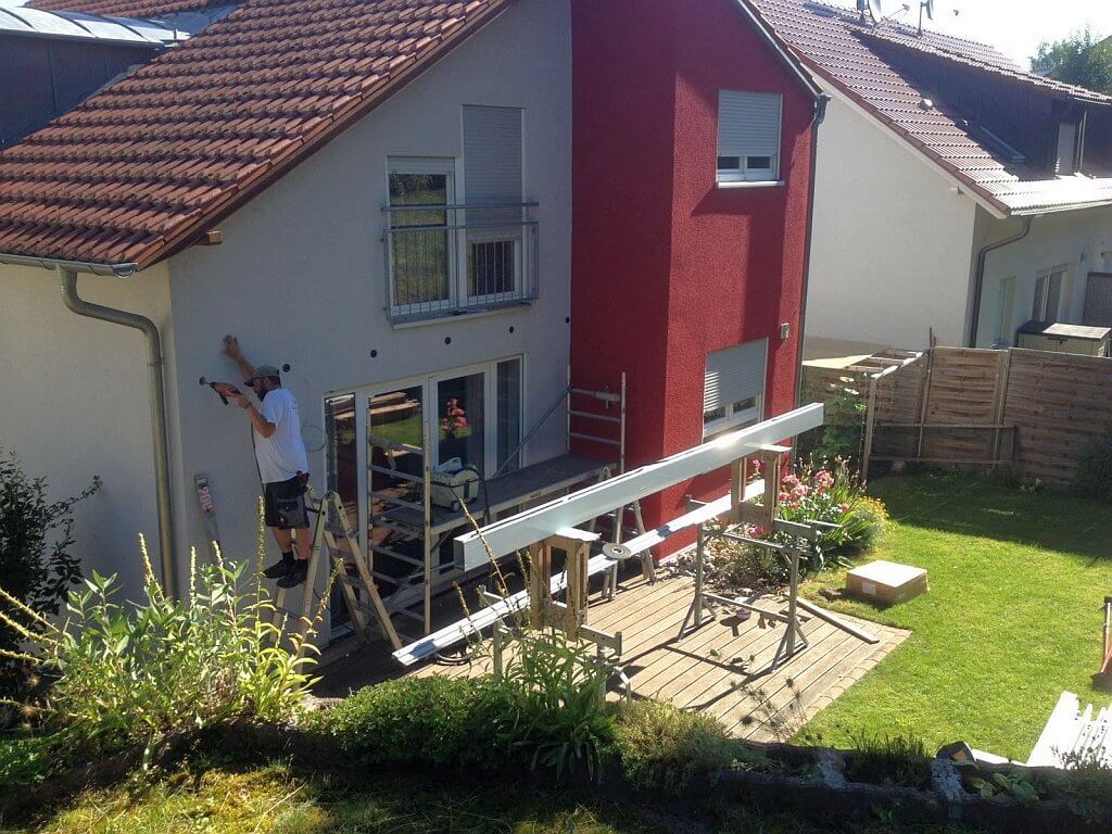 Montagebeginn in Eberdingen