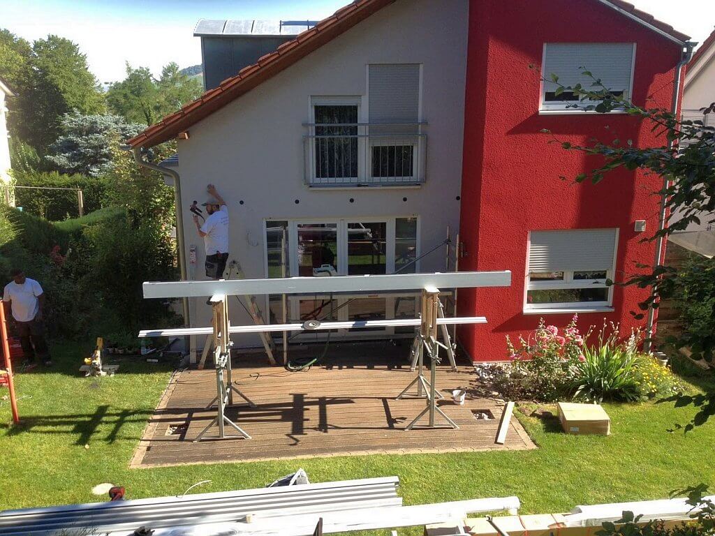 Montagebeginn in Eberdingen