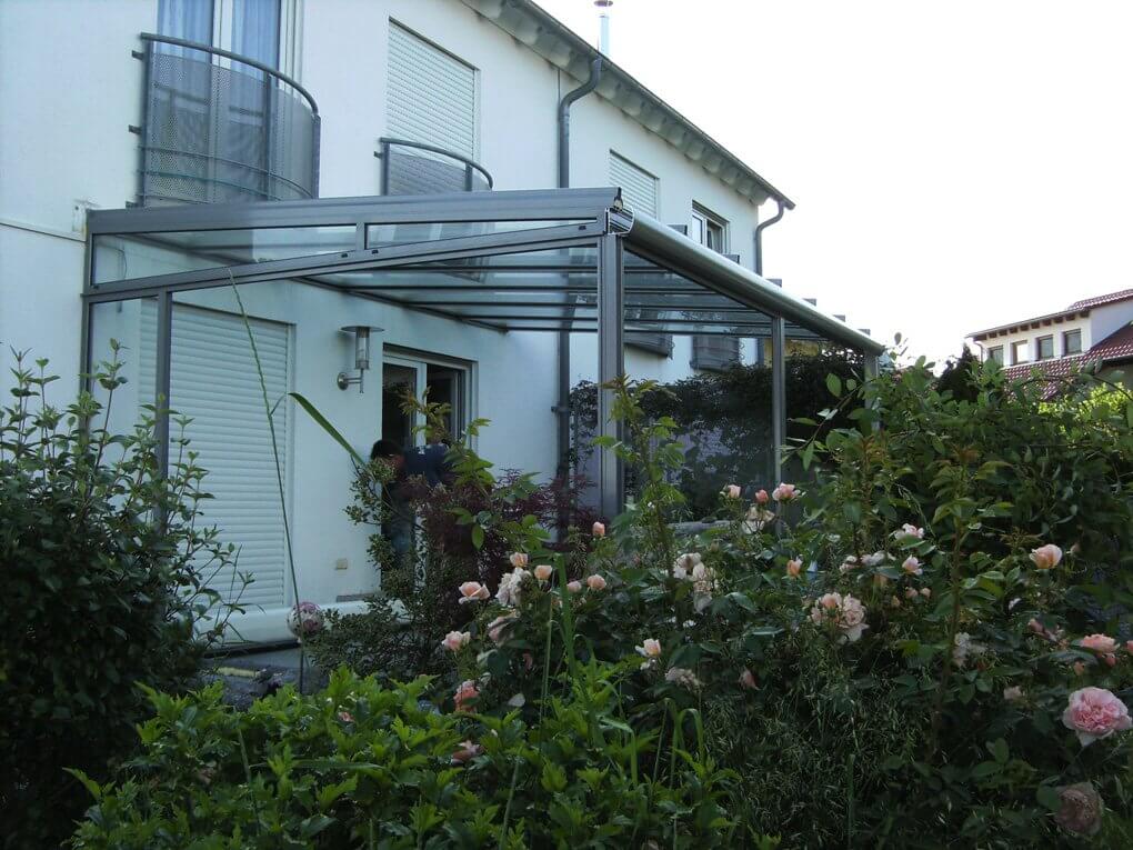 Montage des Glasdaches