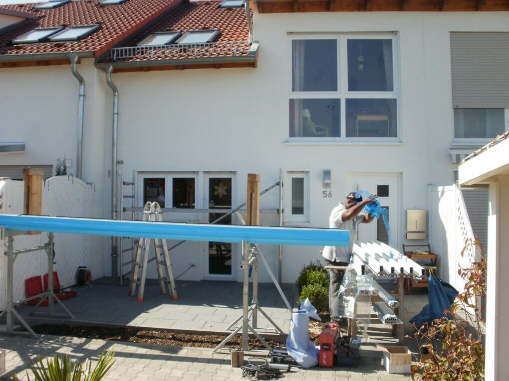 Montagebeginn in Friolzheim