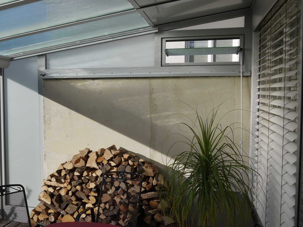 Innenansicht vom Terrassendach