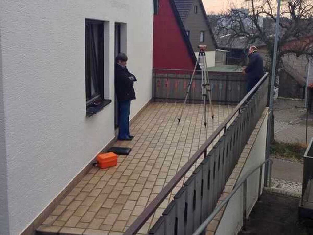 Beim Aufmass in Gerlingen