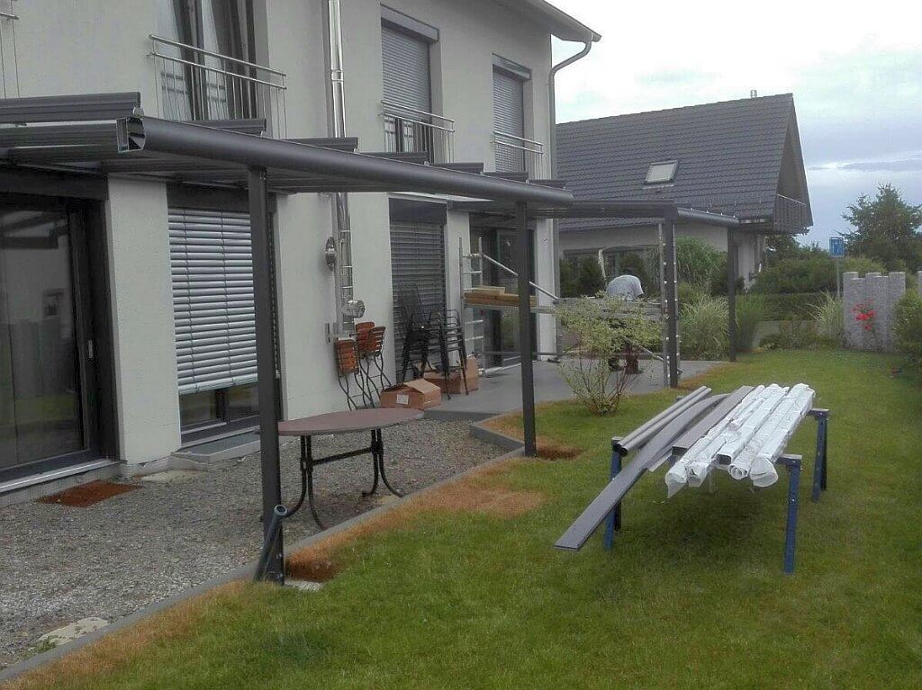 Montage der Aluminium Konstruktion