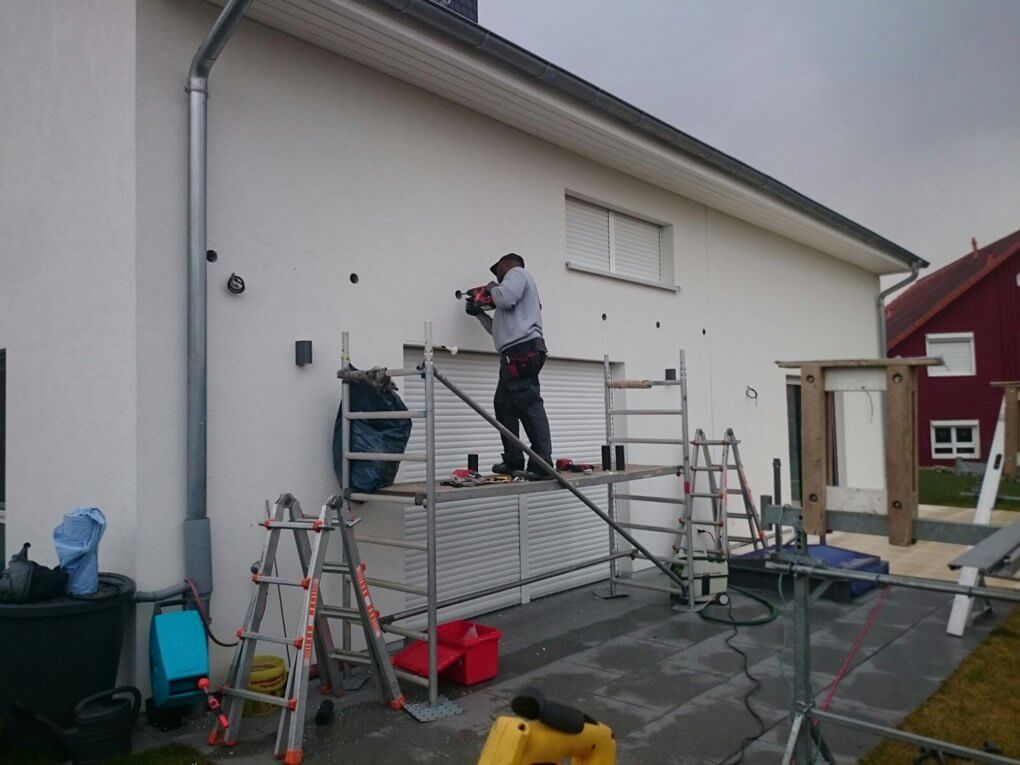 Montagebeginn in Lauffen