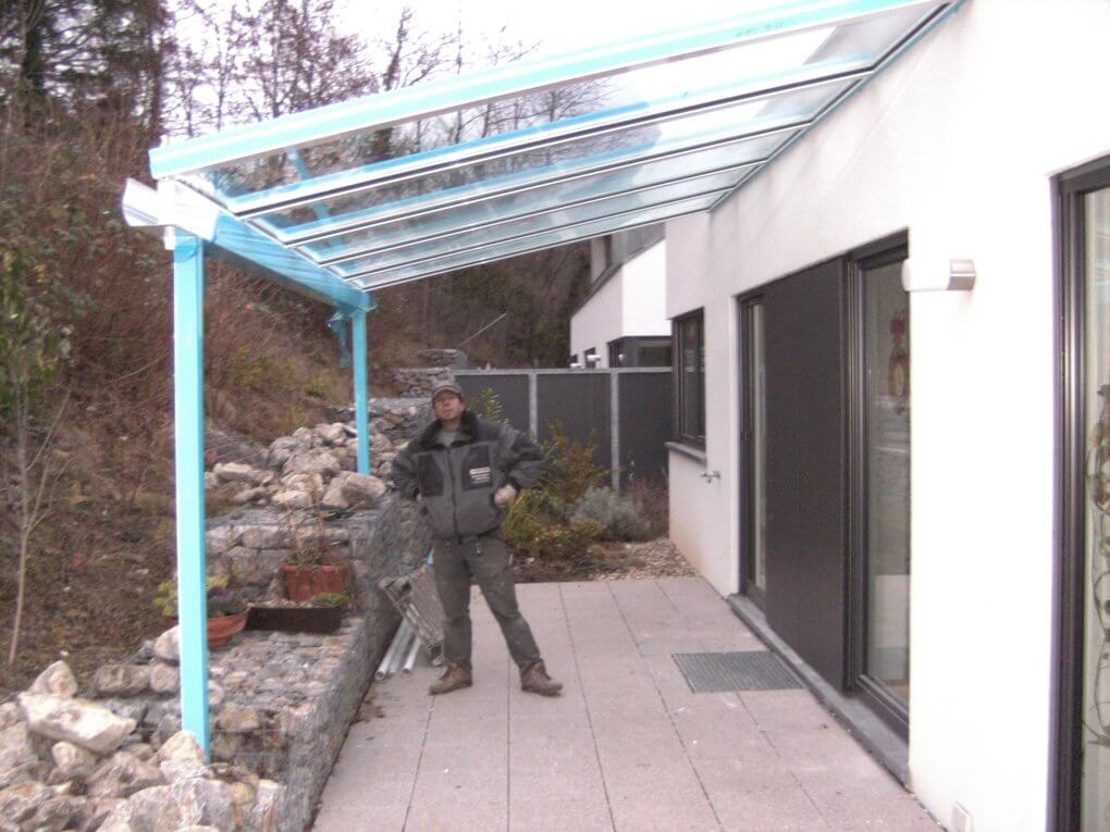 Montage der Glasplatten