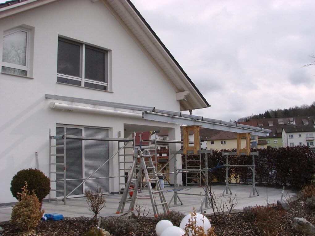 Terrassendach Montage