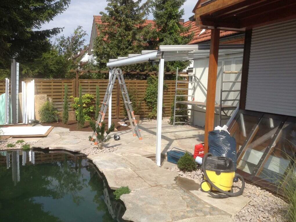 Montage der Aluminium Konstruktion