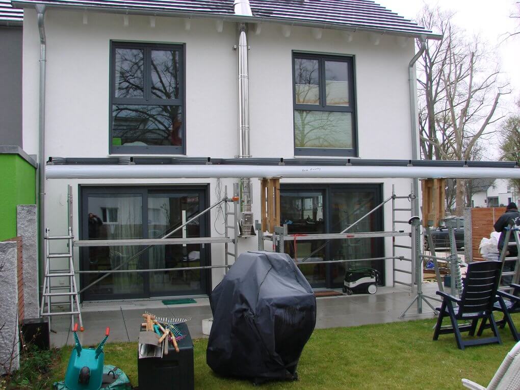 Montagebeginn in Sachsenheim