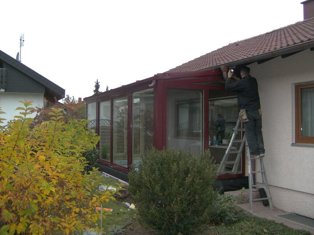 Blecharbeiten am Wintergarten