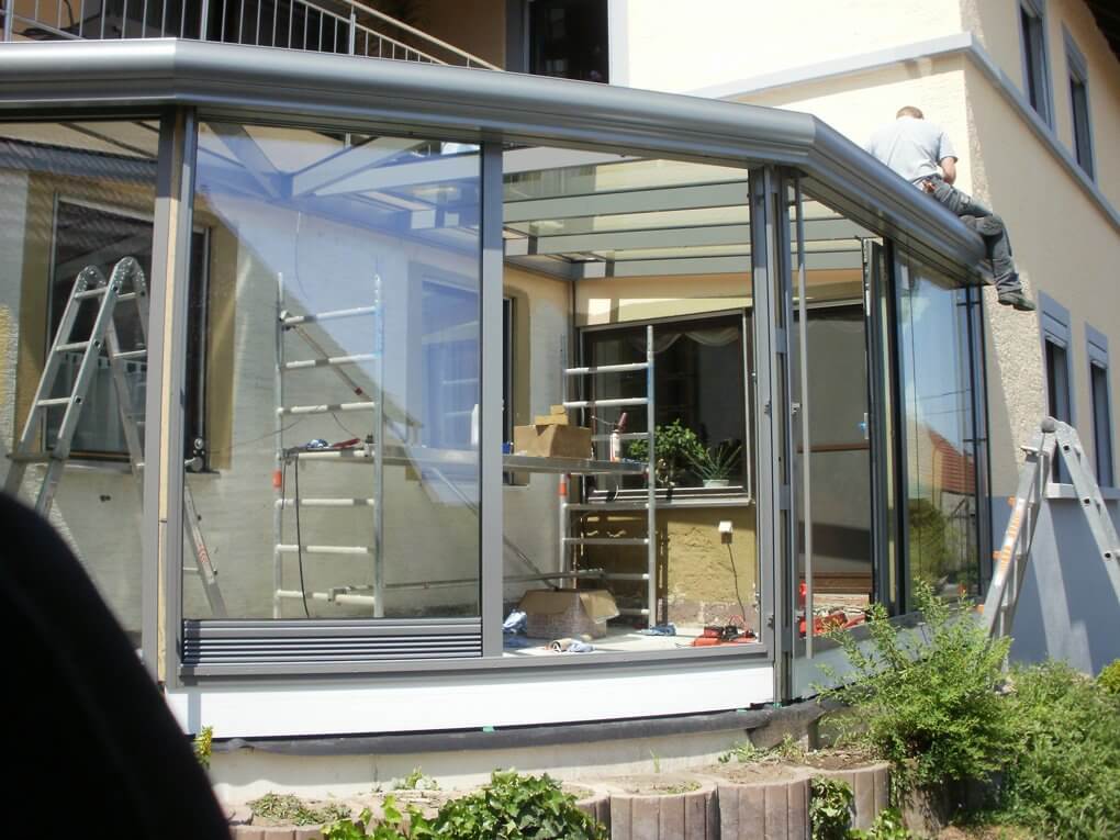 Montage am Wintergarten