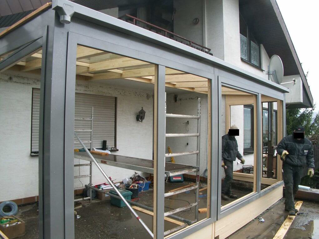 Montage am Wintergarten