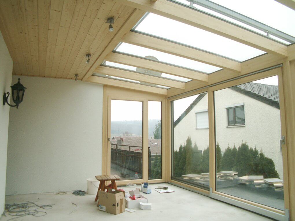 Wintergarten im Rohbau