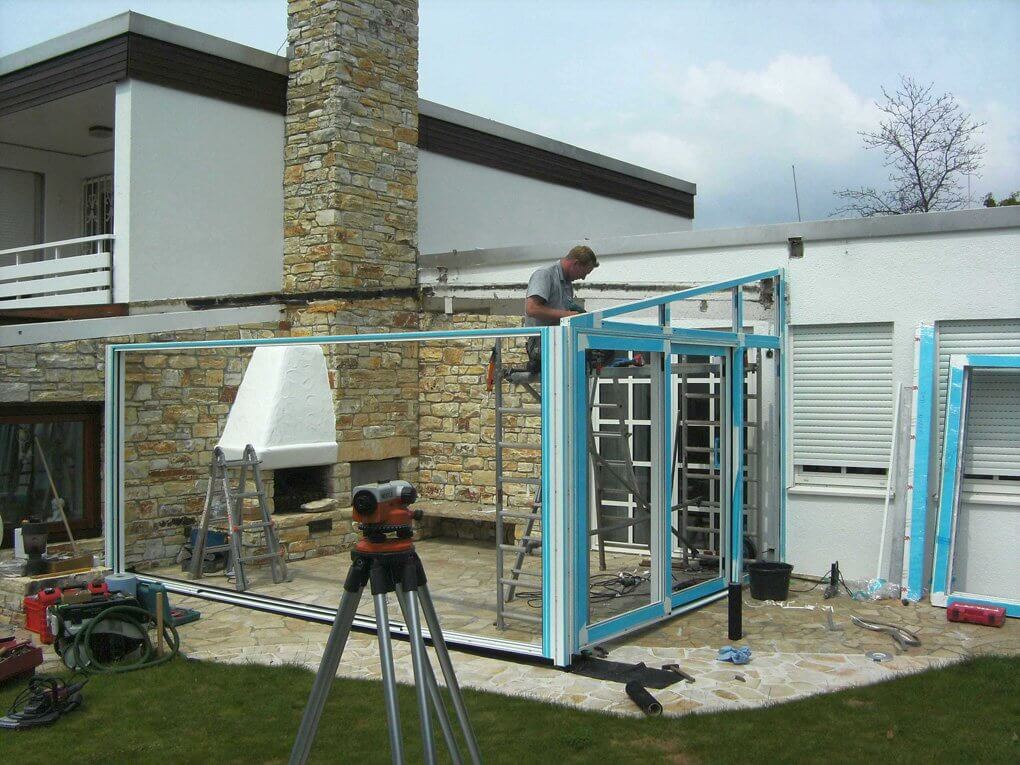 Montage am Wintergarten