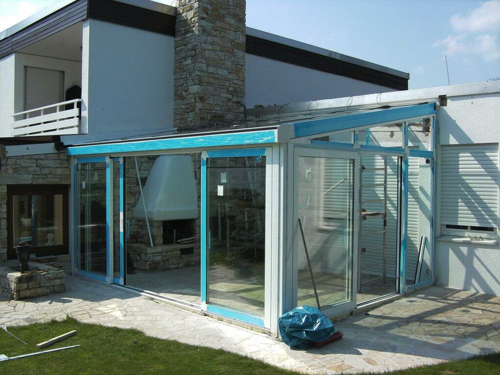 Wintergarten im Rohbau