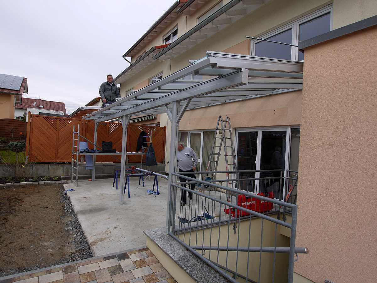 Beim einglasen der Konstruktion