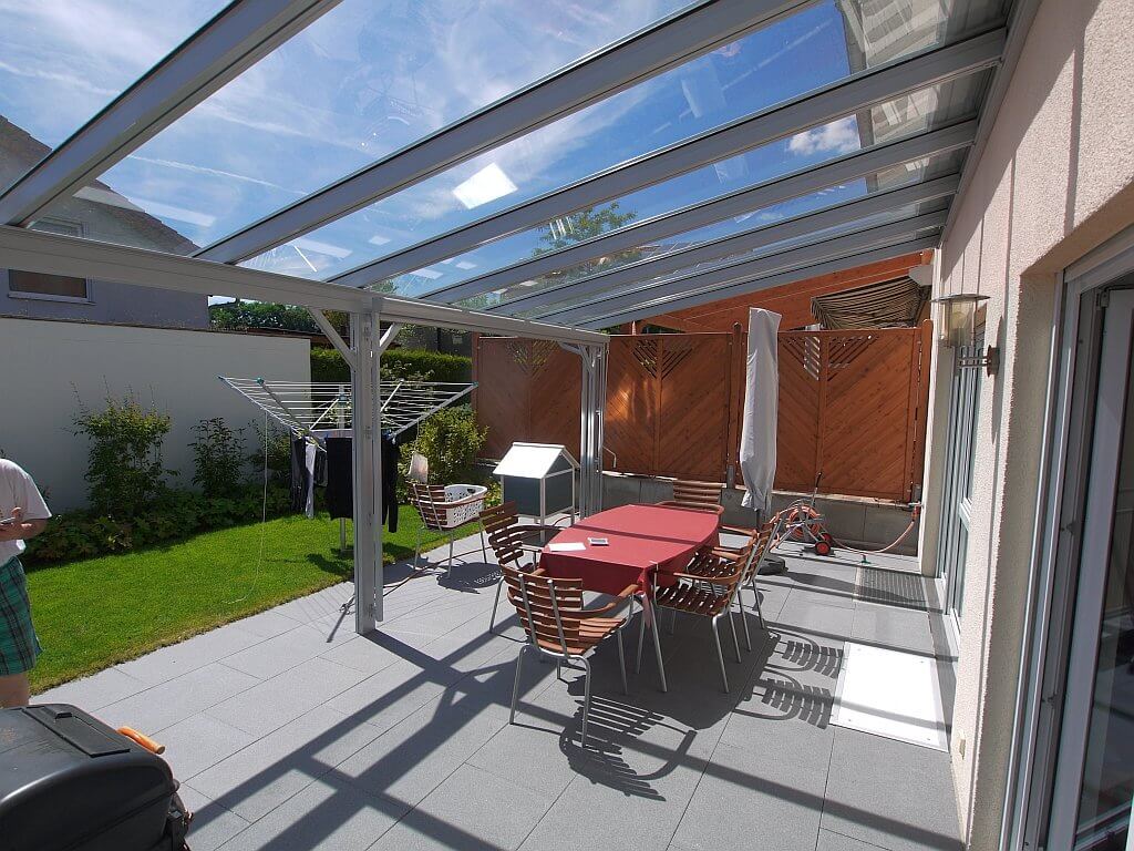 Das Terrassendach in Marbach Innenansicht