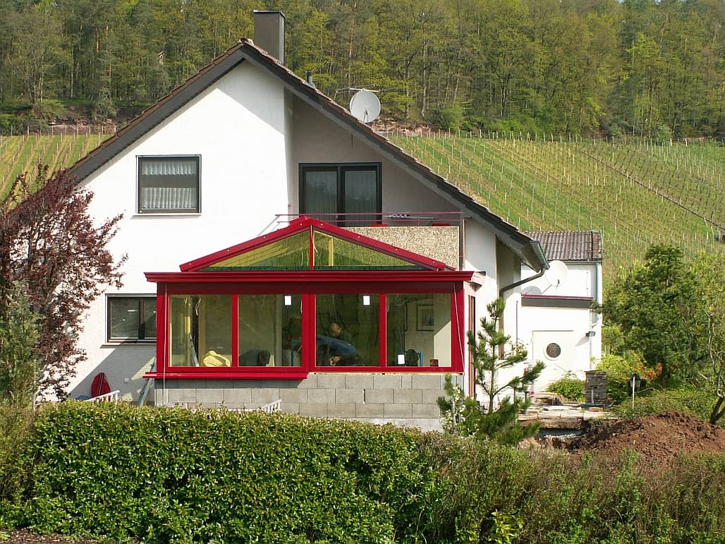 Beim einglasen der Holz-Aluminium Konstruktion