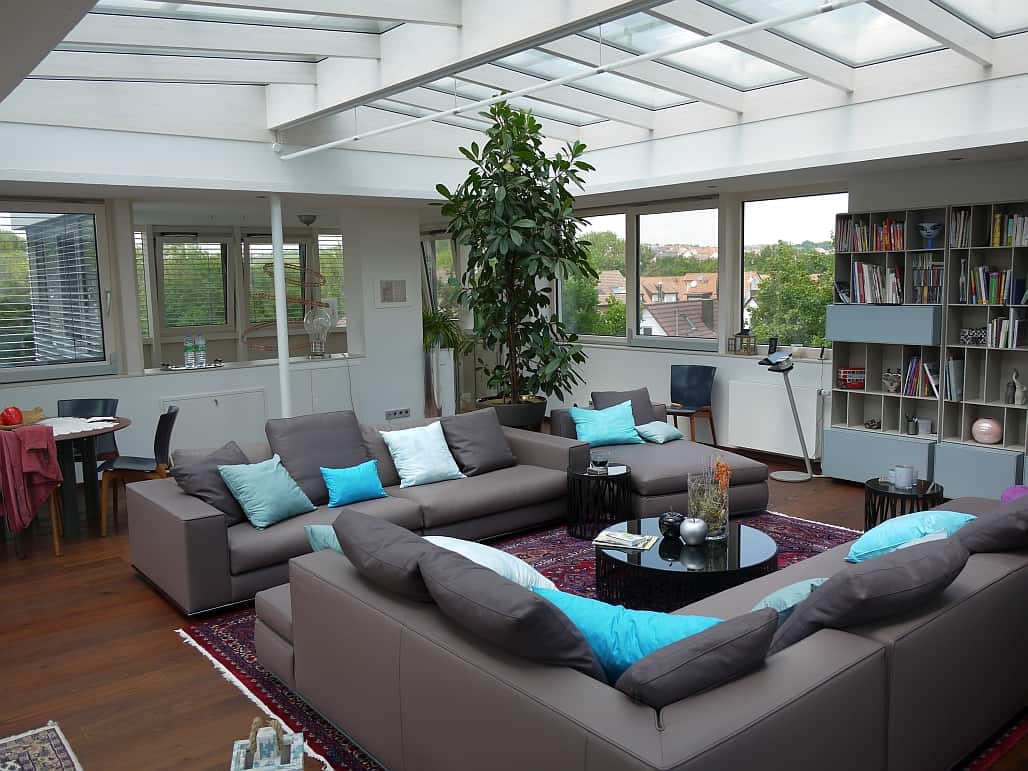 Innenansicht Glasdachkonstruktion